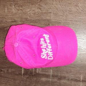 Cake brand dad hat in neon pink